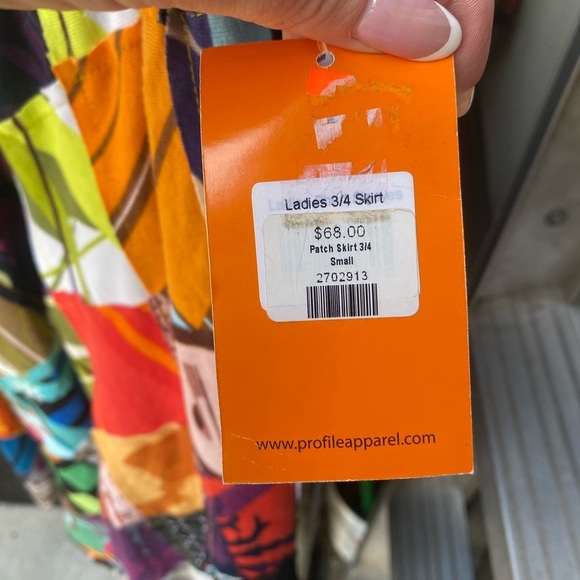 Profile NWT Wearable Art Graphic Colorful Patchwork Skirt I Size: S - Picture 10 of 13